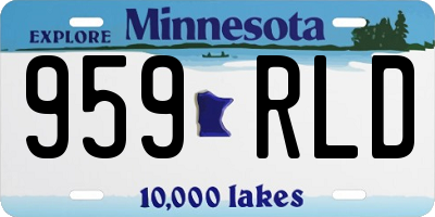 MN license plate 959RLD