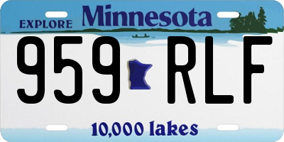 MN license plate 959RLF