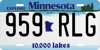 MN license plate 959RLG