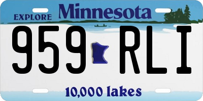 MN license plate 959RLI