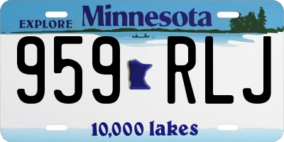 MN license plate 959RLJ