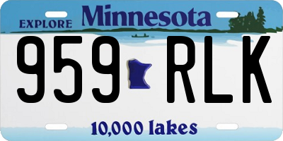 MN license plate 959RLK