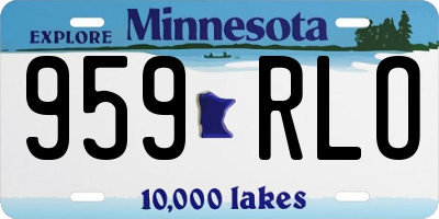 MN license plate 959RLO