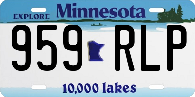 MN license plate 959RLP