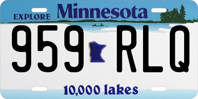 MN license plate 959RLQ