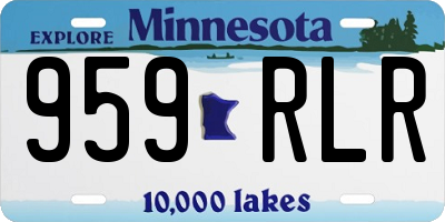 MN license plate 959RLR