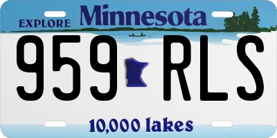 MN license plate 959RLS