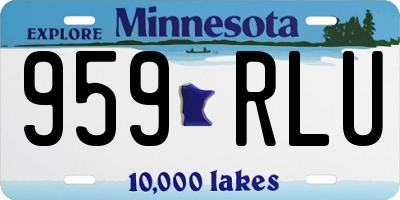 MN license plate 959RLU