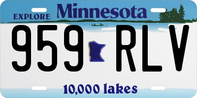 MN license plate 959RLV