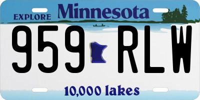 MN license plate 959RLW