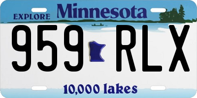 MN license plate 959RLX