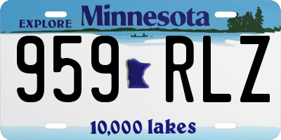 MN license plate 959RLZ