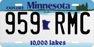 MN license plate 959RMC