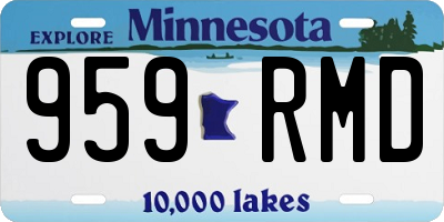 MN license plate 959RMD