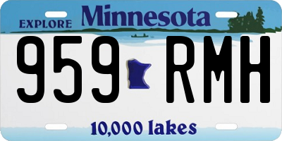 MN license plate 959RMH