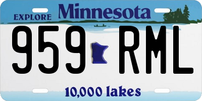 MN license plate 959RML
