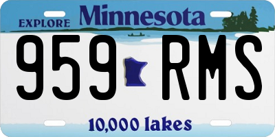 MN license plate 959RMS