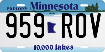 MN license plate 959ROV