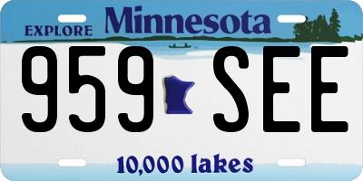 MN license plate 959SEE