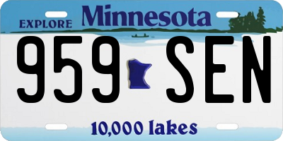 MN license plate 959SEN