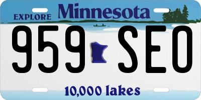 MN license plate 959SEO