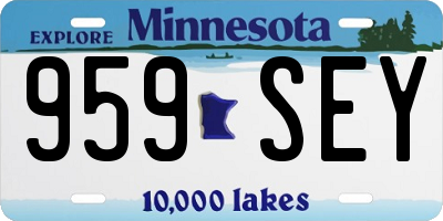 MN license plate 959SEY