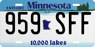 MN license plate 959SFF