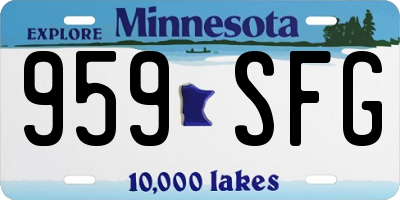 MN license plate 959SFG