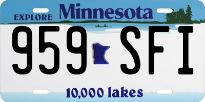 MN license plate 959SFI