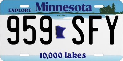 MN license plate 959SFY