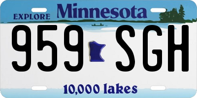 MN license plate 959SGH