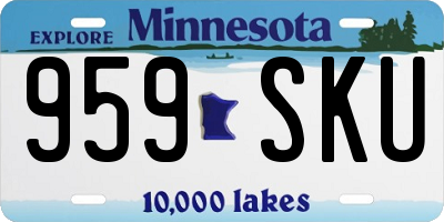 MN license plate 959SKU