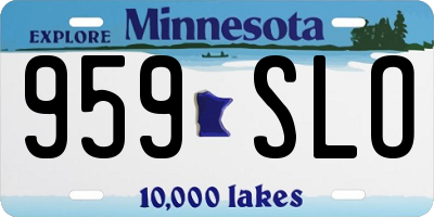 MN license plate 959SLO