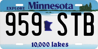 MN license plate 959STB