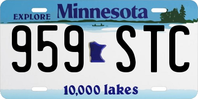 MN license plate 959STC