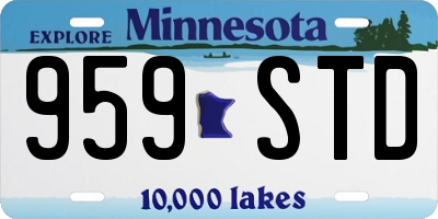 MN license plate 959STD