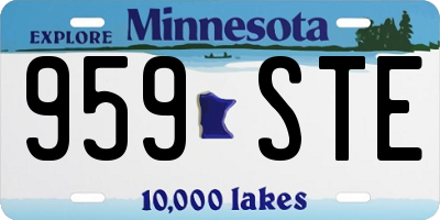 MN license plate 959STE