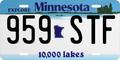 MN license plate 959STF