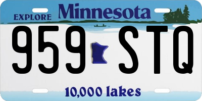 MN license plate 959STQ