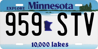 MN license plate 959STV