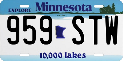 MN license plate 959STW