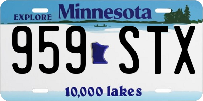 MN license plate 959STX