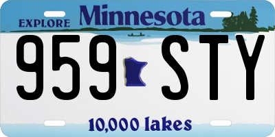 MN license plate 959STY