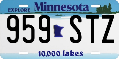 MN license plate 959STZ