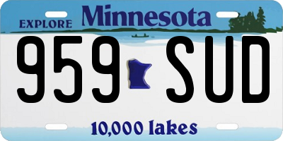 MN license plate 959SUD