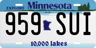 MN license plate 959SUI