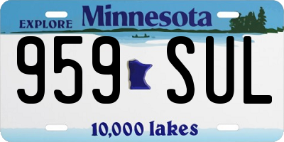 MN license plate 959SUL