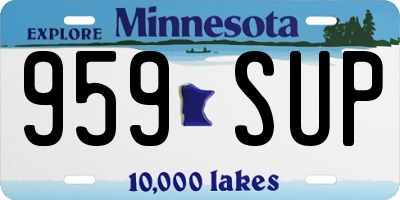 MN license plate 959SUP
