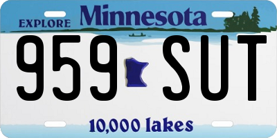 MN license plate 959SUT