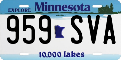 MN license plate 959SVA